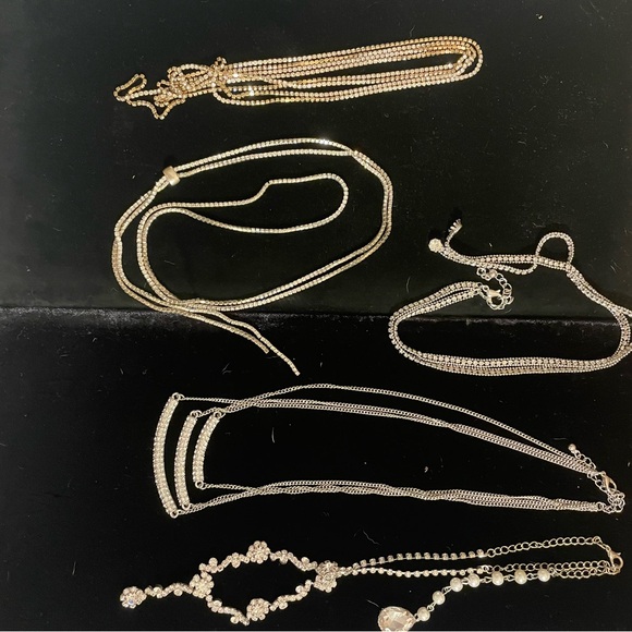 Elegant Gold and Silver Women's Jewelry Set necklace chain bundle - Picture 2 of 6